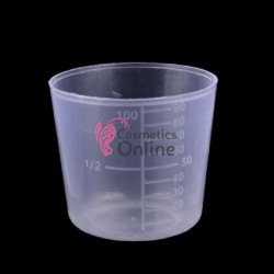 Cana/ pahar din plastic gradat GCP02 de 100 ml, Transparent